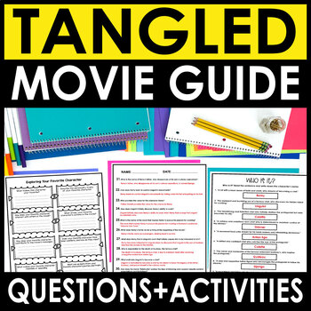 Preview of Tangled 2010 Movie Guide + Answers Included - Sub Plans - End of Year Activities