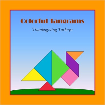 Preview of Tangram - 2 Thanksgiving Turkeys - Puzzle