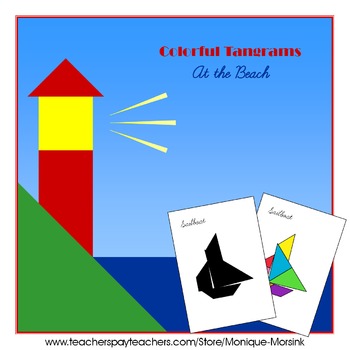 Preview of Tangram – 20 Beach / Summer Puzzles - Puzzles Cards and Pieces