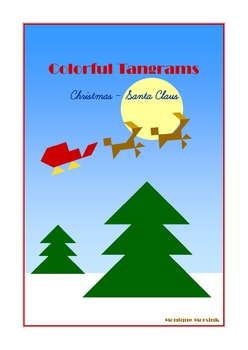 Preview of Tangram - 20 Christmas / Santa Claus Puzzles - Puzzle Cards & Math Mats