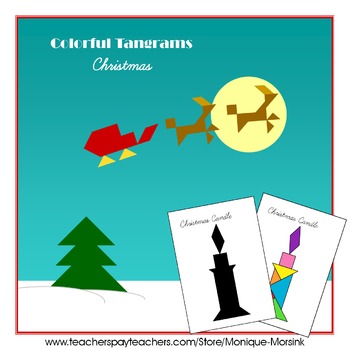 Preview of Tangram - 20 Christmas / Santa Claus Puzzles - Puzzle Cards and Pieces