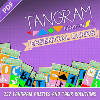 Preview of 252 Tangram puzzles & solutions - TANGRAM CHANNEL ESSENTIAL CARDS