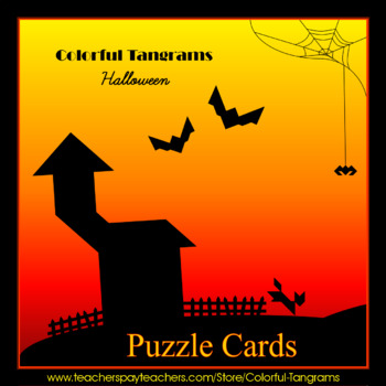Preview of Tangram - Halloween Puzzles - 80 Puzzle Cards