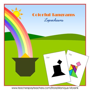 Preview of Tangram - 20 Leprechauns / St. Patrick's Day Puzzles - Puzzle Cards & Pieces