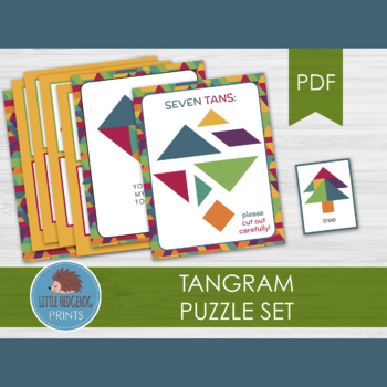 printable tangram puzzles 7 piece teaching resources tpt