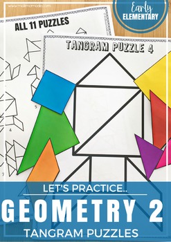 Preview of Tangram Puzzles - Geometry Practice Pages