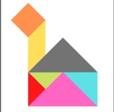 Tangram Puzzles (Houses) - a Dyslexia Workbook for Geometr