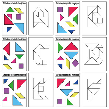 Tangram Puzzles - Tangram Alphabet by Graphics 4 Print | TPT