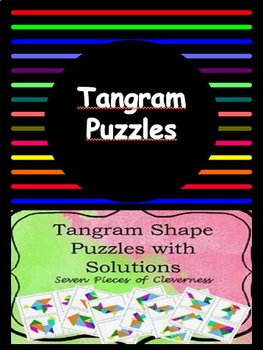 Preview of Tangram Shape Puzzles with Solutions - Seven Pieces of Cleverness