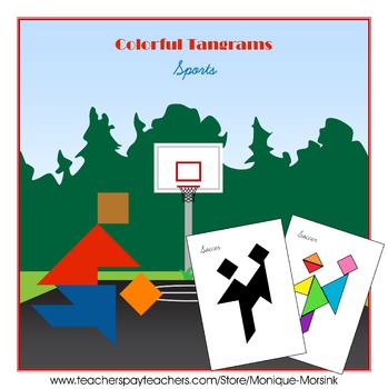 Preview of Tangram - 20 Sports Puzzles - Puzzle Cards and Pieces