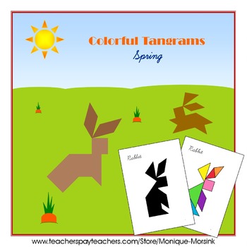 Preview of Tangram - 20 Spring / Easter Puzzles - Puzzle Cards and Pieces