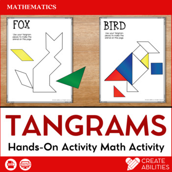 Tangrams Animal Shapes Printable and Digital by Create-Abilities