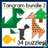 Tangrams Bundle 2 | 2D Shapes Math Center | Dinosaurs | Zo