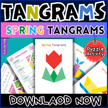 Preview of Tangrams - Spring Pattern Block Tangram puzzle Cards For kids