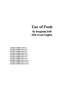 Preview of Tao of Pooh Full Unit Plan