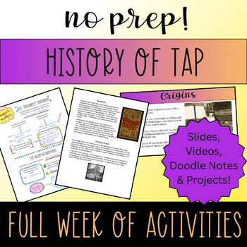 Preview of Tap Dance History - High School Dance Unit on the History of Tap with Projects