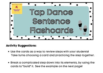 Preview of Tap Dance Sentences -- terminology flashcards for choreo & review!