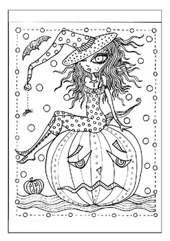 Otter Halloween Coloring Book: Adults Halloween Coloring Books for