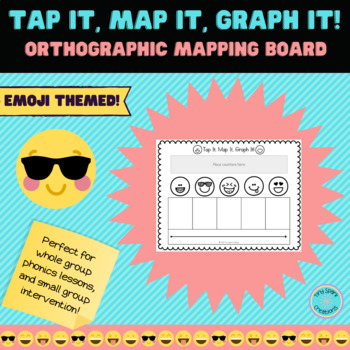 Preview of Tap It, Map It, Graph It: Orthographic Mapping Board (Emoji Themed)