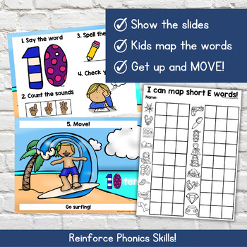Tap It, Map It, Move It-Mapping Short E Words with Movement! Science of  Reading