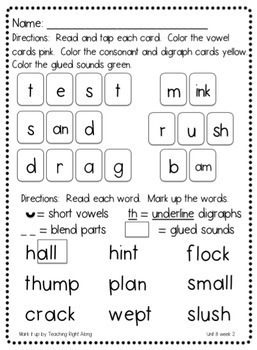 tap it out unit 8 level 1 fun phonics for first grade blends digital and pdf