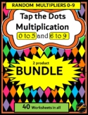 Tap the Dot Multiplication : Facts 0 to 5 and 6 to 9  BUNDLE