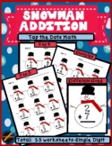 Tap the Dots Addition Snowman Worksheets: Single Digit