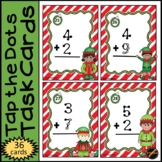 Tap the Dots Christmas Addition Task Cards: Single Digit