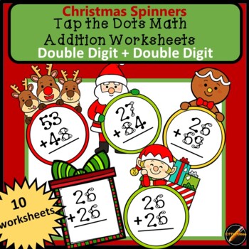 Tap the Dots Christmas Math: Double Digit Addition : Santa and Friends ...