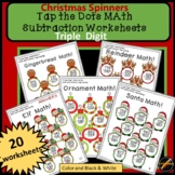 Tap the Dots Christmas Math: Triple Digit Subtraction : Sa