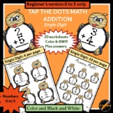 Tap the Dots Halloween Addition Single Digit w/ numbers 0 
