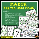Tap the Dots March Super Pack: worksheets, posters, task c