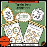 Tap the Dots Math Addition w/Fall Pumpkins: Double Digits 