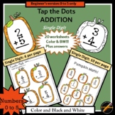 Tap the Dots Math Addition w/Fall Pumpkins: Single Digit A