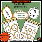 Tap the Dots Math Subtraction w/Fall Pumpkins: Single Digi