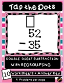 Tap the Dots Math: Double Digit Subtraction WITH Regroupin