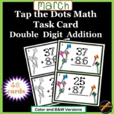 Tap the Dots Math Kite Task Cards for March : Double Digit