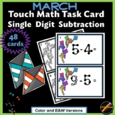 Tap the Dots Math Kite Task Cards for March : Single Digit