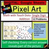 Tap the Dots Math: Pixel Art (Google Sheets): Single Digit