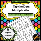 Tap the Dots Multiplication: 2 Digit x 1 Digit-Random Mult