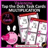 Tap the Dots Multiplication Valentine February Task Cards: