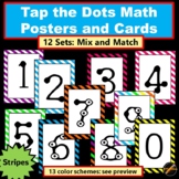 Tap the Dots Number Posters and Game Cards and Mats : Striped