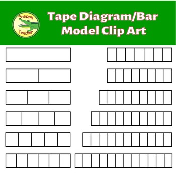 Tape Diagram/Bar Model Clip Art by Snappy Teacher | TPT