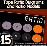 Tape Diagram Models & Ratio Models 6th Grade Math Stations
