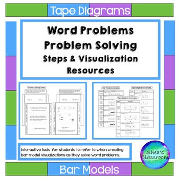 Preview of Tape Diagram-Problem Solving Interactive Notebook Activities
