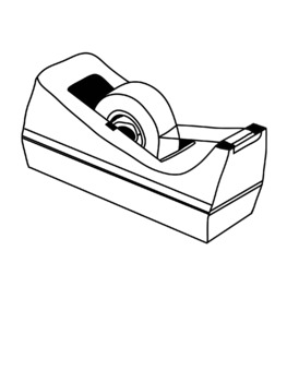 Tape Dispenser Clip Art - Tape Dispenser Vector Image