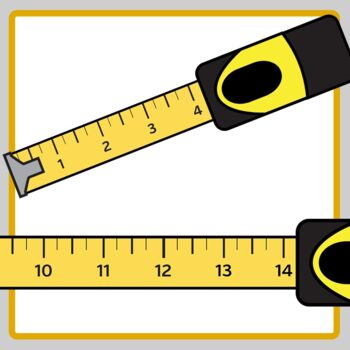 Tape Measure in Inches - Retracting Tape Measure Tool in Color