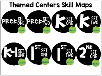 Preview of Tara West Themed Centers Skill Focus Map