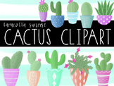Watecolor Cactus Clipart by Taracotta Sunrise