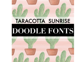 Preview of Taracotta Sunrise Doodle Fonts Bundle for Personal or Commercial Use
